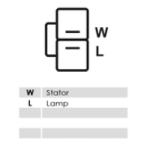 Stecker mit Polbelegung W, L