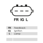 Stecker mit Polbelegung FR, IG, L