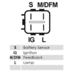 Stecker mit Polbelegung S, M/DFM, IG, L