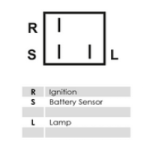 Stecker mit Polbelegung R, S, L