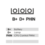 Stecker mit Polbelegung B+, D+, PHIN