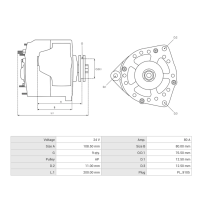 Lichtmaschine 12V / 90A / F5 / CW für Toyota