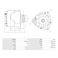 Lichtmaschine 12V / 90A / F5 / CW für Toyota